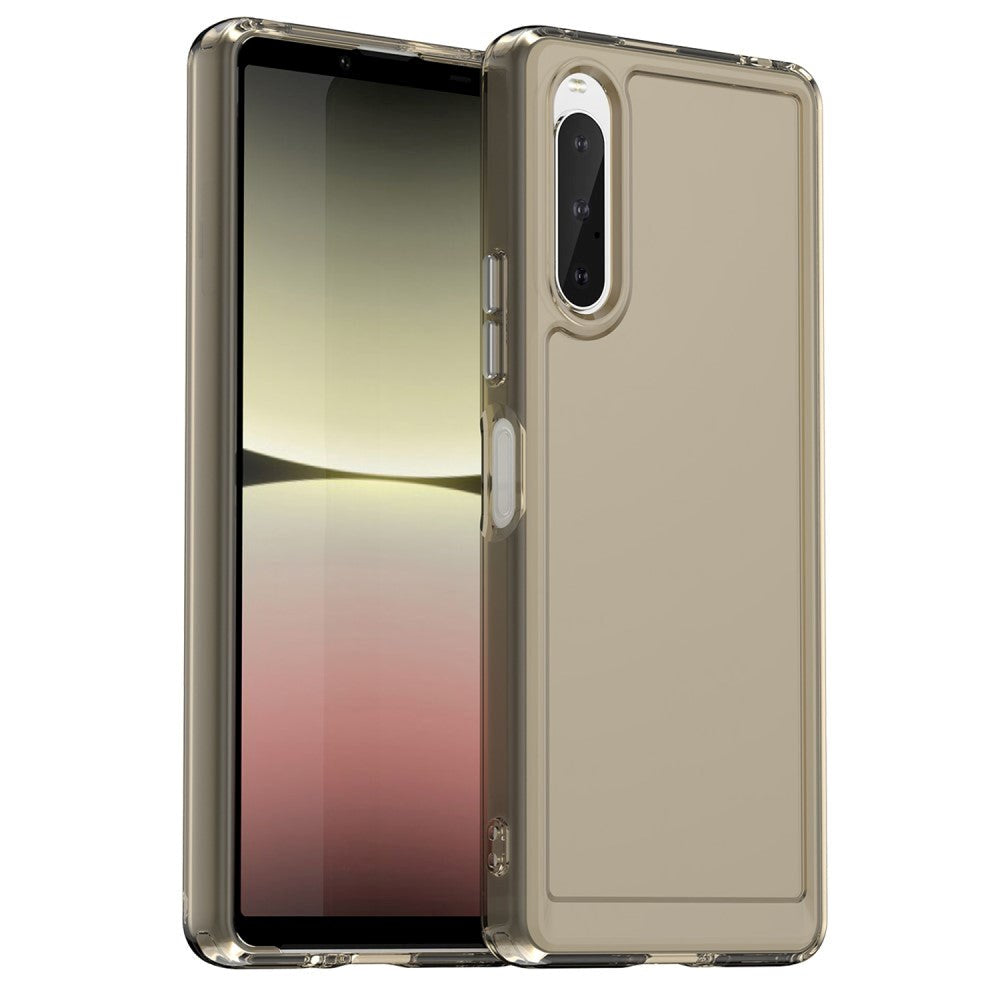 Sony Xperia 10 V Transparent Flexible Plastic Case - Grey