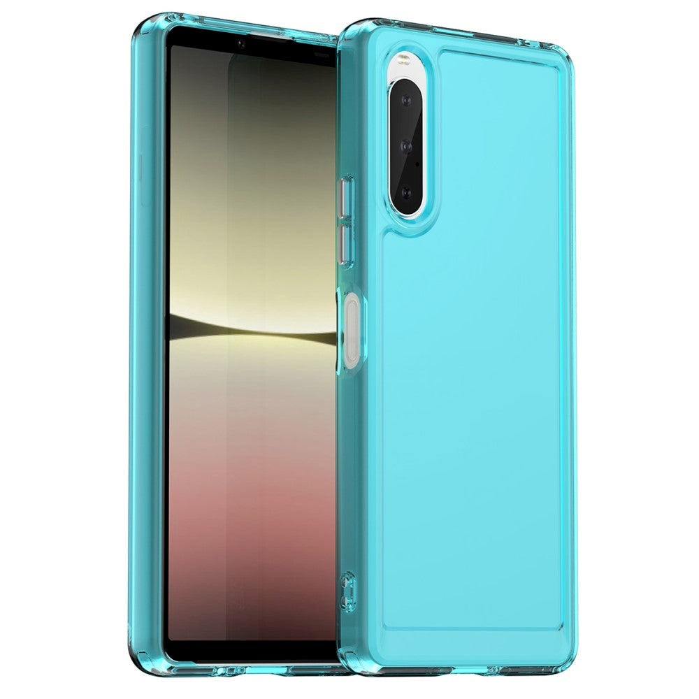 Sony Xperia 10 V Transparent Flexible Plastic Case - Blue