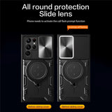 EIDERWOOD Samsung Galaxy S22 Ultra Rugged Case with Kickstand & Cam Slider - Blue