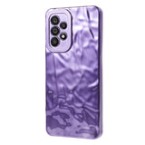 Samsung Galaxy A52s (5G) / A52 (4G / 5G) Shiny Flexible Plastic Back Case - Wavy Design - Purple