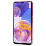 Samsung Galaxy A23 / A23 (5G) Shiny Flexible Plastic Back Case - Wavy Design - Rose Gold