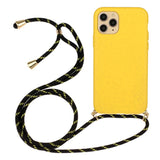 iPhone 15 Pro Max Flexible Plastic Case with Hand Strap - Yellow