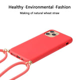 iPhone 15 Pro Max Flexible Plastic Case with Hand Strap - Red