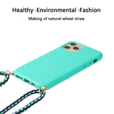 iPhone 15 Pro Max Flexible Plastic Case with Hand Strap - Turquoise