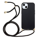 iPhone 15 Flexible Plastic Case with Hand Strap - Black