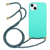 iPhone 15 Flexible Plastic Case with Hand Strap - Turquoise