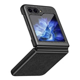 Samsung Galaxy Z Flip5 5G Litchi Leather Case - Black