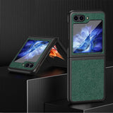 Samsung Galaxy Z Flip5 5G Litchi Leather Case - Green