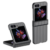 Samsung Galaxy Z Flip5 (5G) Hard Plastic Case with Striped Texture - Black