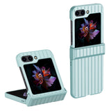 Samsung Galaxy Z Flip5 (5G) Hard Plastic Case with Striped Texture - Light Blue