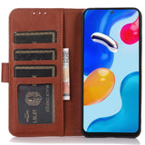 iPhone 15 Pro Max Leather Wallet Case w. Magnetic Lock - Brown