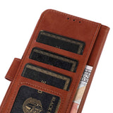 iPhone 15 Pro Max Leather Wallet Case w. Magnetic Lock - Brown