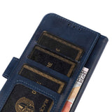 iPhone 15 Plus Leather Wallet Case w. Magnetic Lock - Dark Blue