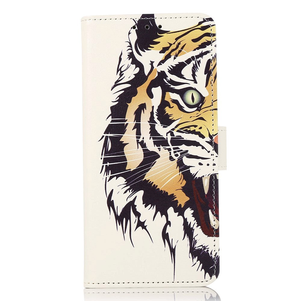 iPhone 15 Pro Leather Case w. Wallet - Tiger