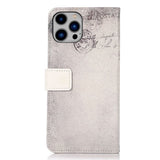 iPhone 15 Pro Leather Case w. Wallet - Cat w. Heart