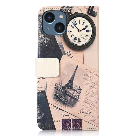 iPhone 15 Leather Case w. Wallet - The Eiffel Tower