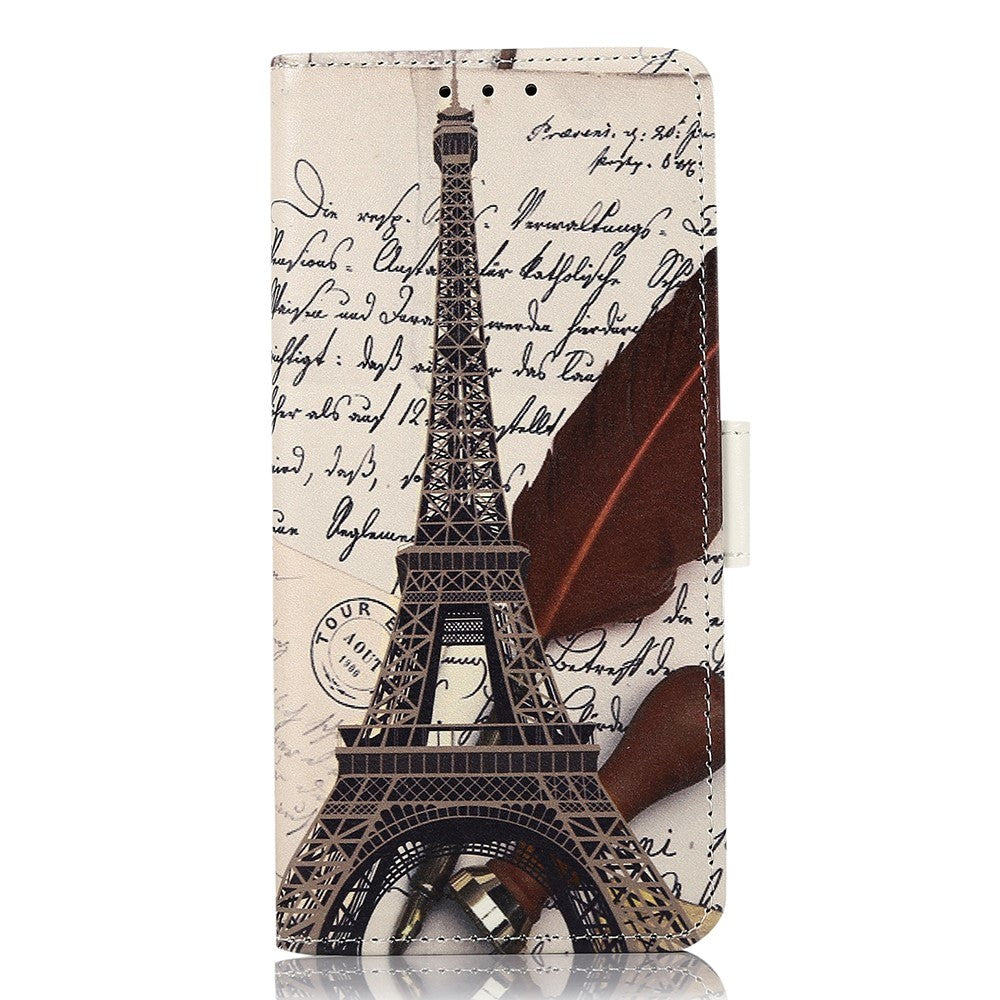 iPhone 15 Leather Case w. Wallet - The Eiffel Tower