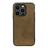 iPhone 15 Pro Max Leather Covered Plastic Case - Grøn