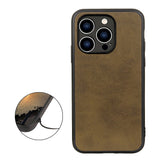 iPhone 15 Pro Max Leather Covered Plastic Case - Grøn