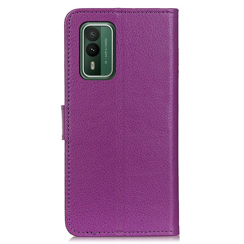 Nokia XR21 Litchi Leather Case w. Wallet - Purple