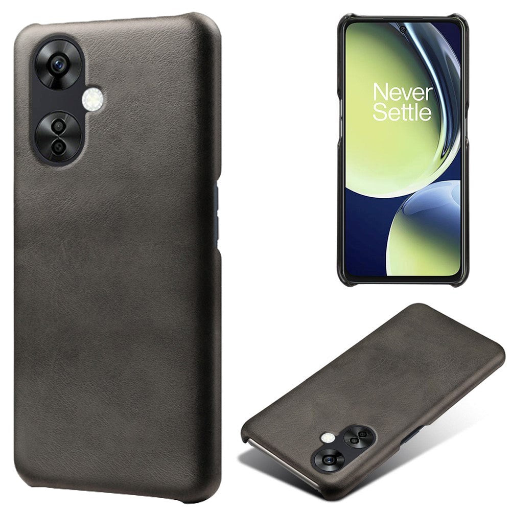 OnePlus Nord CE 3 Lite (5G) Leather Coated Plastic Case - Black