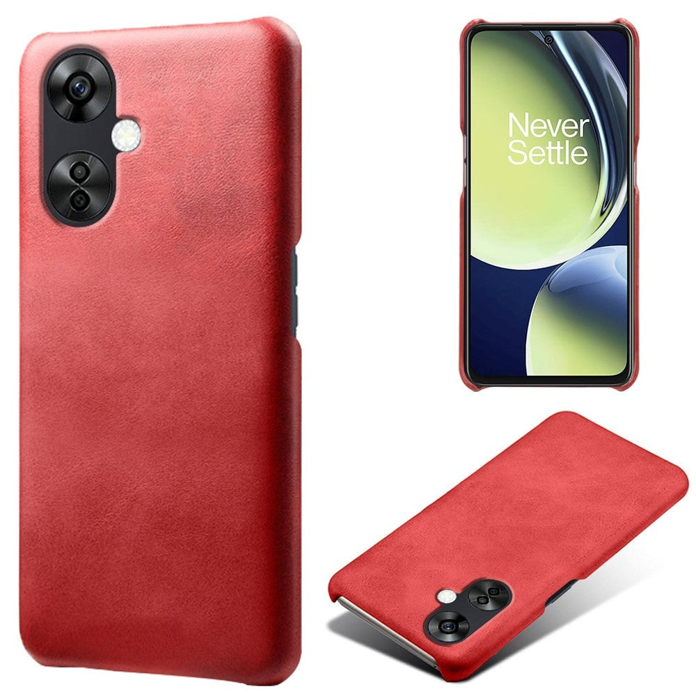 OnePlus Nord CE 3 Lite (5G) Leather Coated Plastic Case - Red