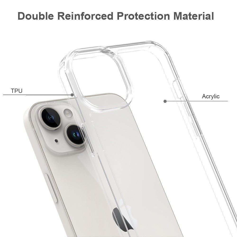 iPhone 15 Plus Hybrid Plastic Case - Transparent