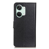 OnePlus Nord 3 (5G) Litchi Leather Case w. Wallet - Black