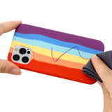 iPhone 15 Pro Max Silicone Case - Red Rainbow