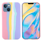 iPhone 15 Plus Silicone Case - Pink Rainbow