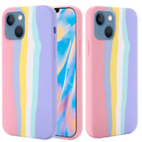 iPhone 15 Plus Silicone Case - Pink Rainbow