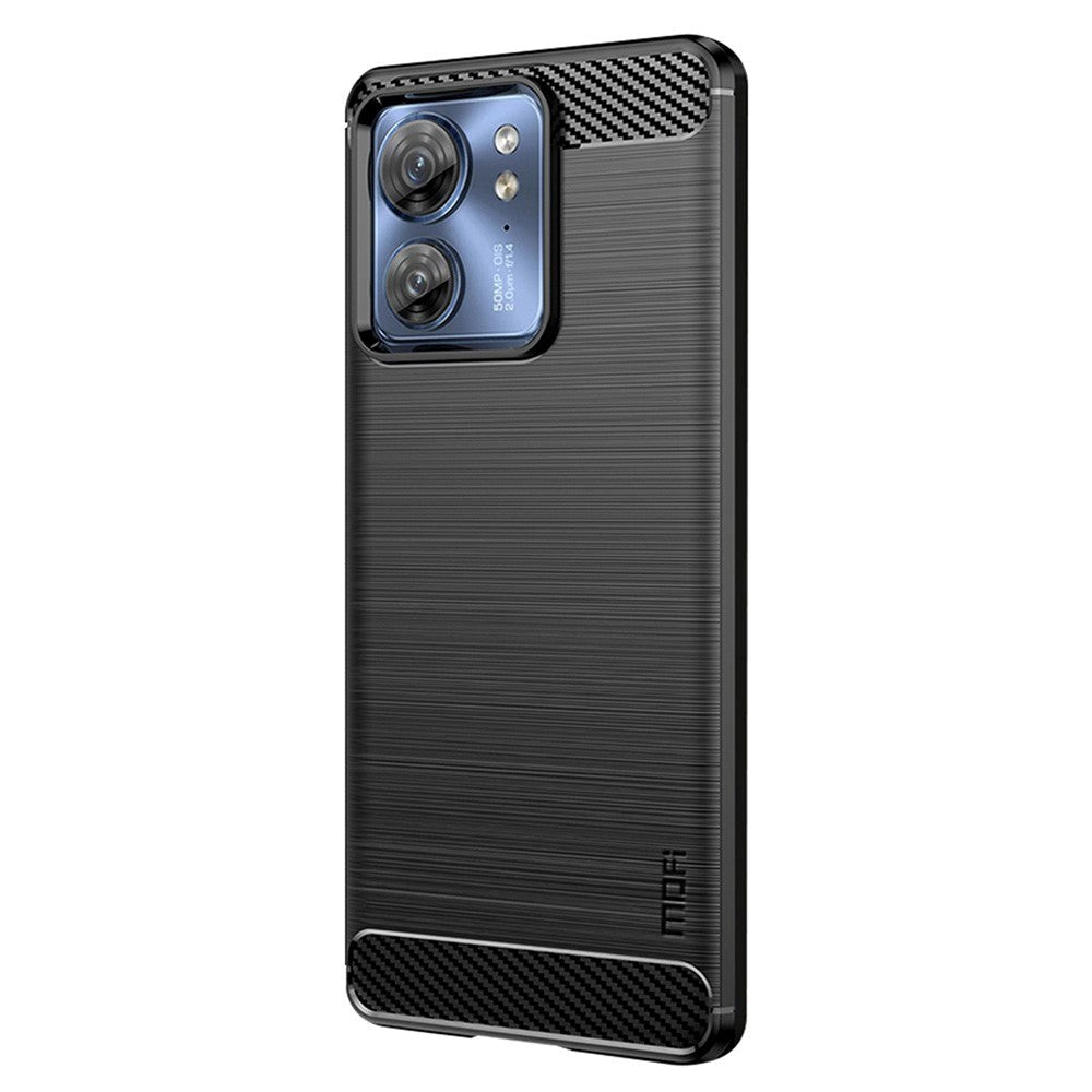 Motorola Edge 40 Brushed Carbon Case - Black