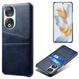 Honor 90 Leather Coated Plastic Case with Card Holder - Dark Blue