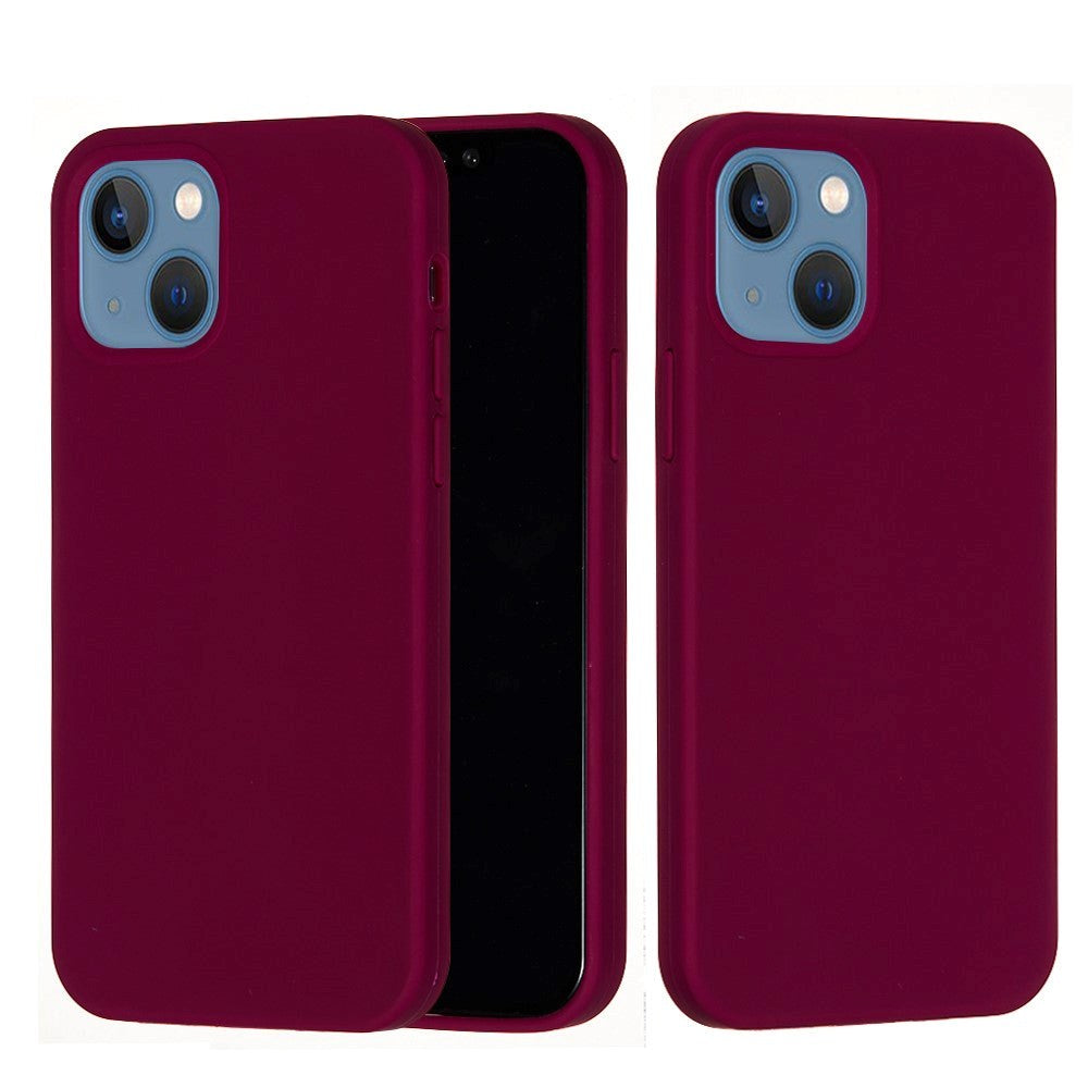 iPhone 15 Silicone Case - Wine Red