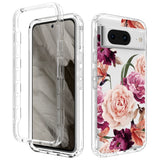 Google Pixel 8 2-in-1 Hybrid Plastic Case - Flowers