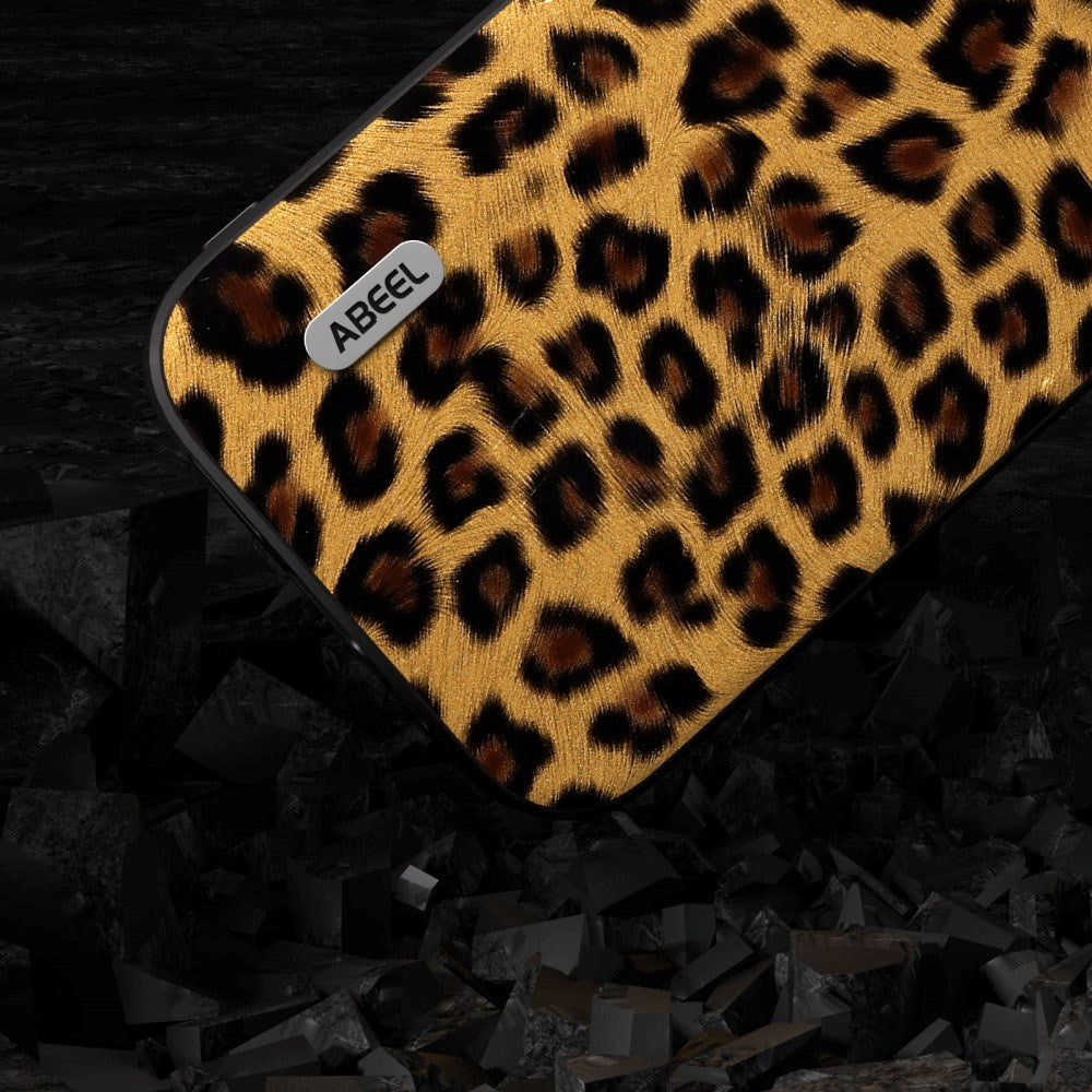 iPhone 15 Pro Max Flexible Plastic Back Case - Leopard Pattern - Gold