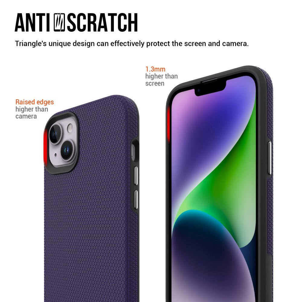 iPhone 15 Shockproof Plastic Case - Purple