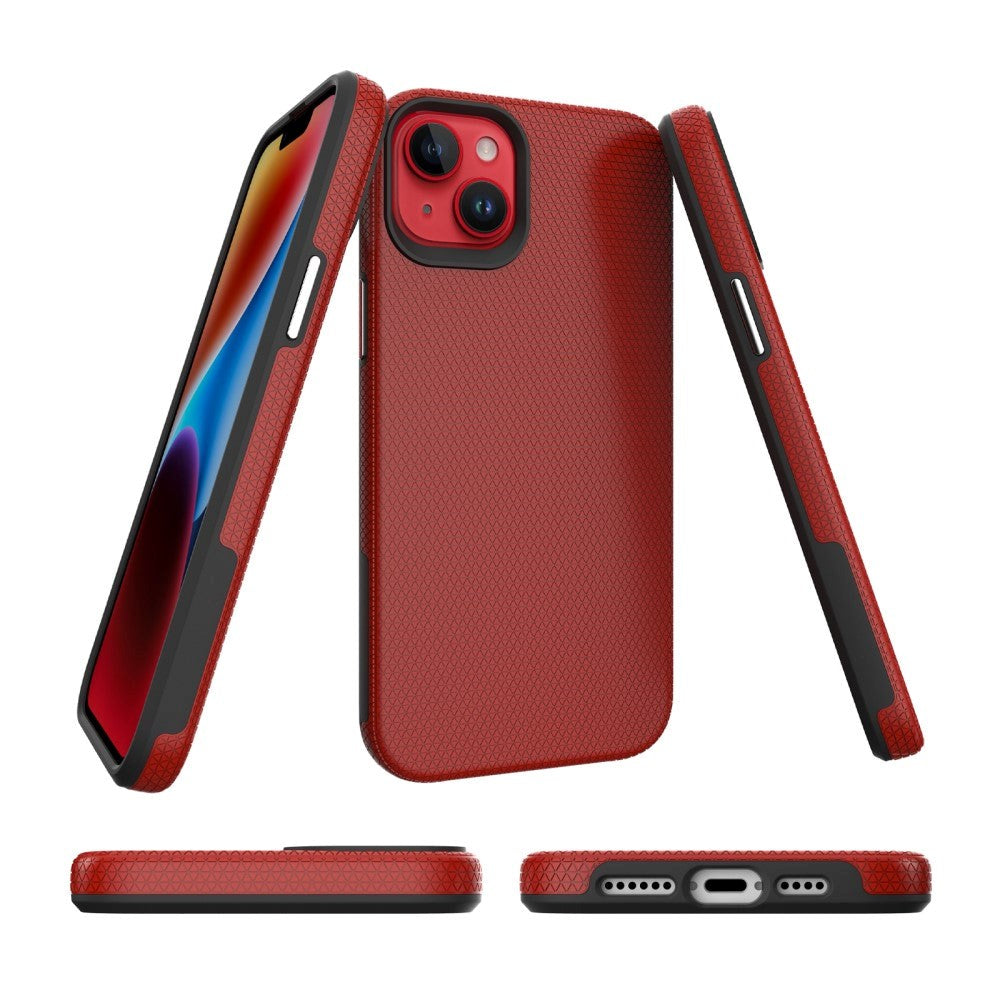 iPhone 15 Shockproof Plastic Case - Red