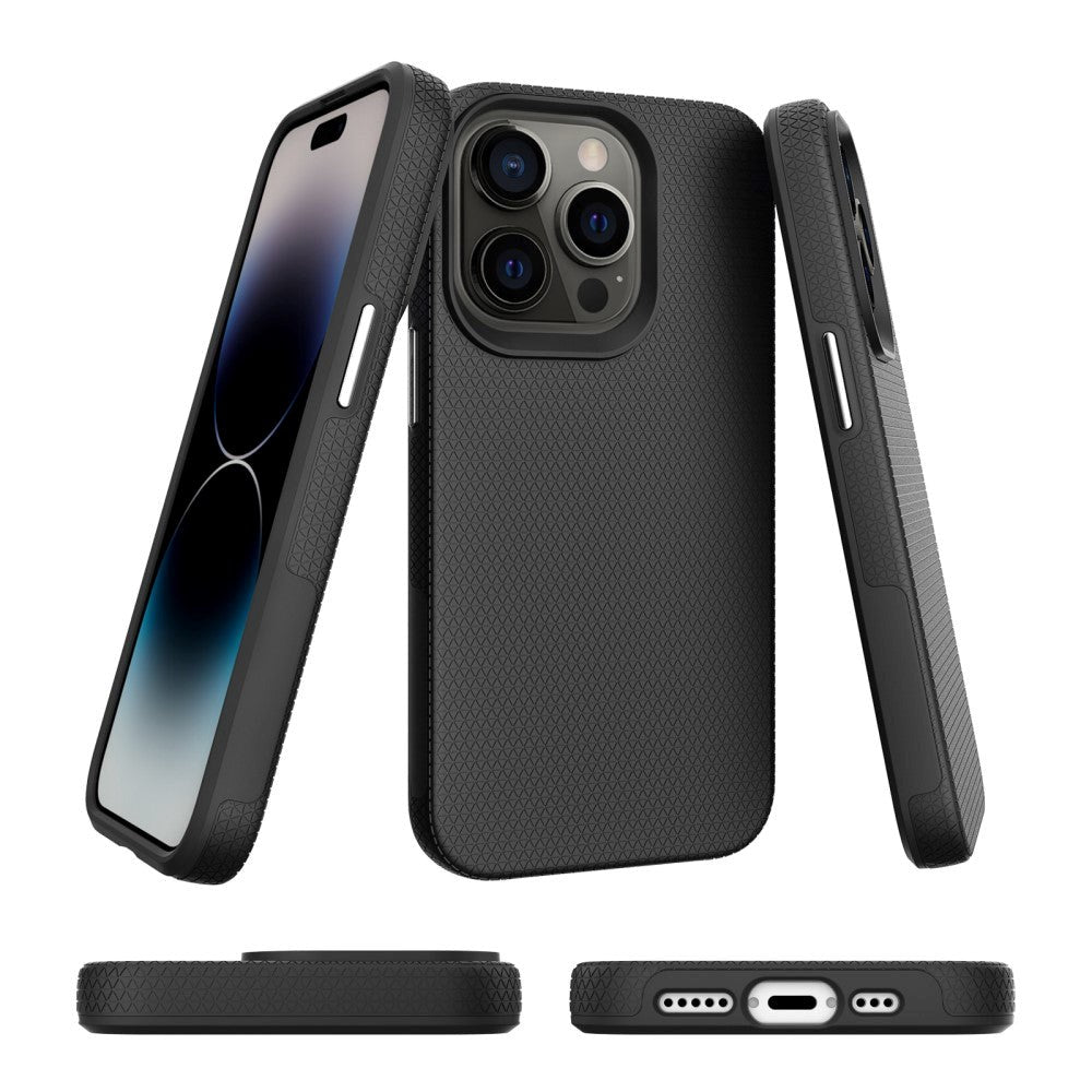 iPhone 15 Pro Shockproof Tough Case - Black