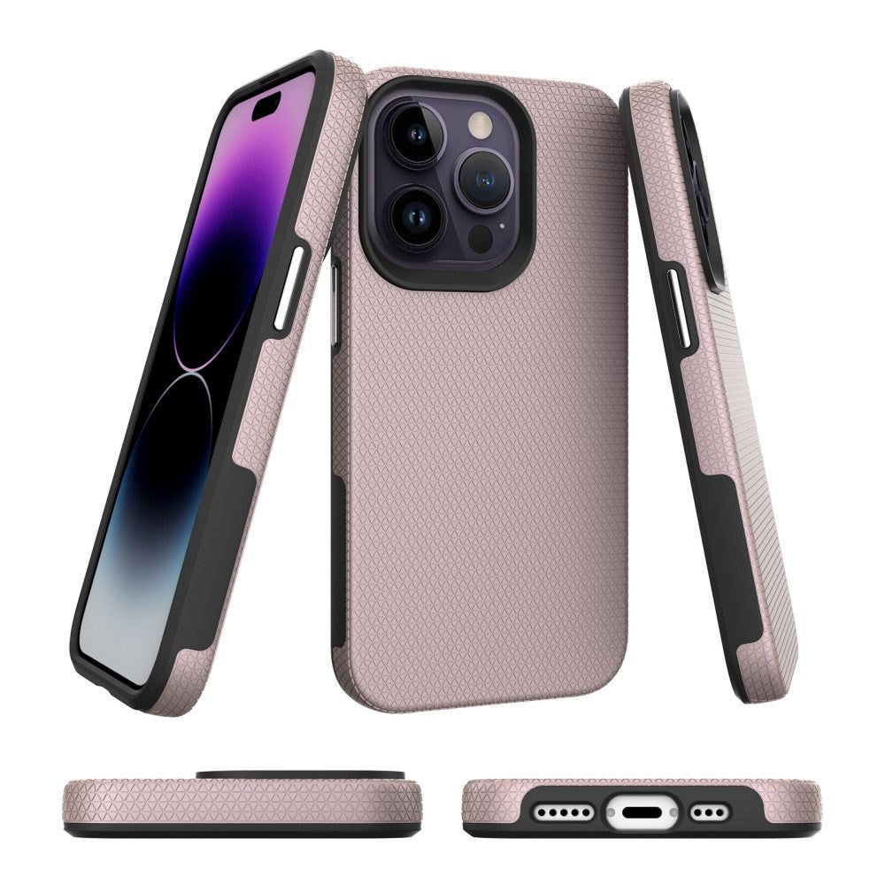 iPhone 15 Pro Shockproof Tough Case - Rose Gold