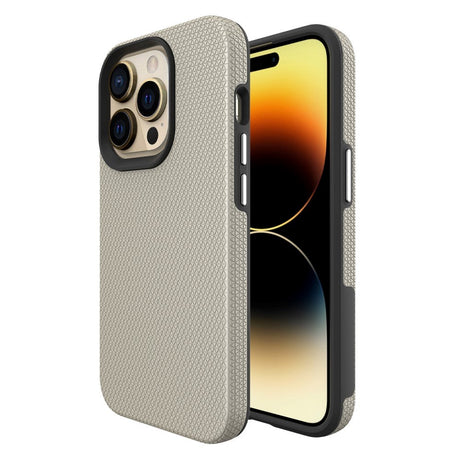 iPhone 15 Pro Max Shockproof Plastic Case - Champagne Gold