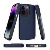 iPhone 15 Pro Max Shockproof Plastic Case - Navy Blue