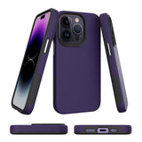 iPhone 15 Pro Max Shockproof Plastic Case - Purple