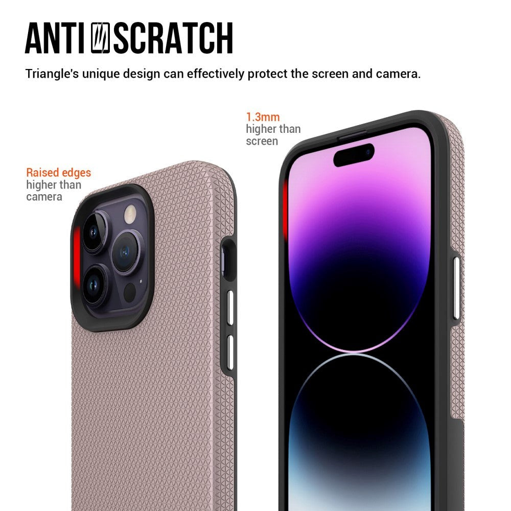 iPhone 15 Pro Max Shockproof Plastic Case - Rose Gold