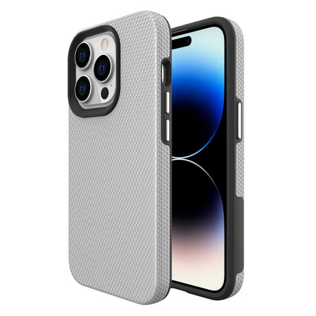 iPhone 15 Pro Max Shockproof Plastic Case - Silver