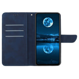 iPhone 15 Leather Case with Wallet and Strap - Blue