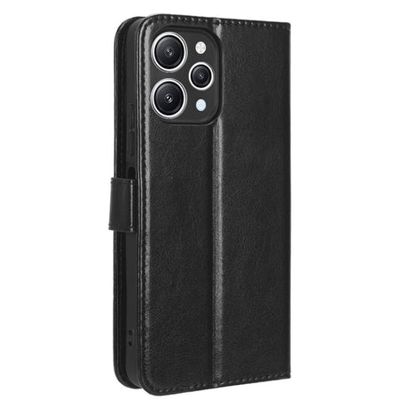 EIDERWOOD Xiaomi Redmi 12 (4G) / 12 (5G) / Poco M6 Pro (5G) Leather Flip Case w. Stand & Wallet - Black