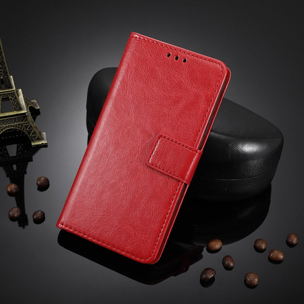 EIDERWOOD Xiaomi Redmi 12 (4G) / 12 (5G) / Poco M6 Pro (5G) Leather Flip Case w. Stand & Wallet - Red