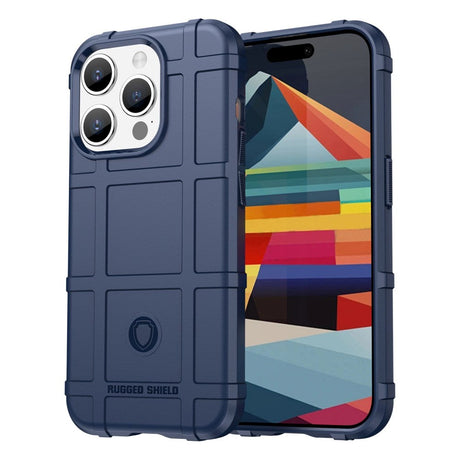 iPhone 15 Pro Rugged Shield Series Tough Case - Dark Blue