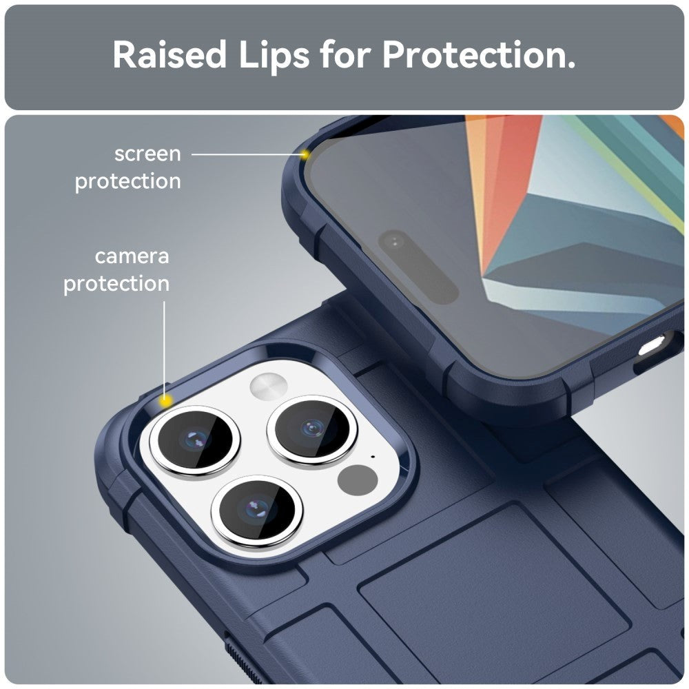 iPhone 15 Pro Rugged Shield Series Tough Case - Dark Blue